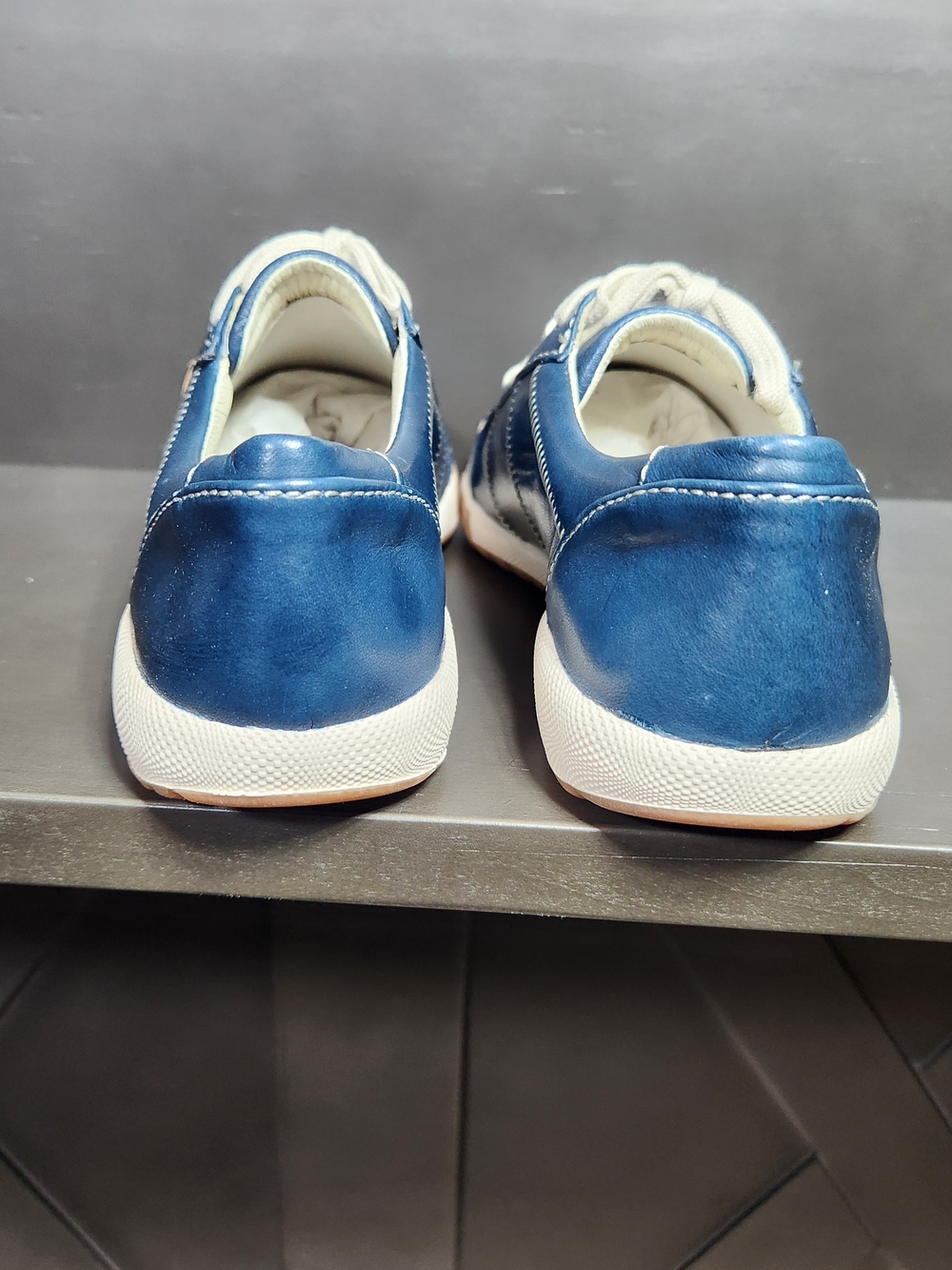 Romika Blue Leather Lace-Up Womens EU 36 US 5-5.5 Sneakers with White Soles - Picture 7 of 8